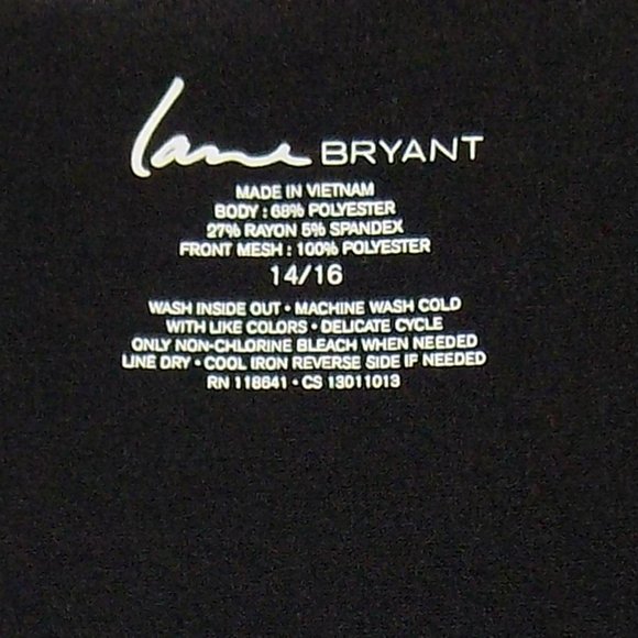 Lane Bryant Black Blouse With Gold Embellishment Size 14/16 NWT - Picture 2 of 9